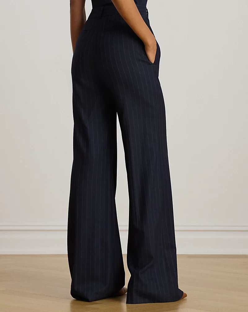 Polo Golf Ralph Lauren Pinstripe Wool-Blend Twill Wide-Leg Pant