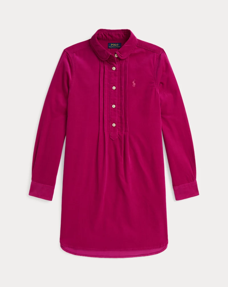 polo golf ralph lauren Pintucked Cotton Corduroy Dress