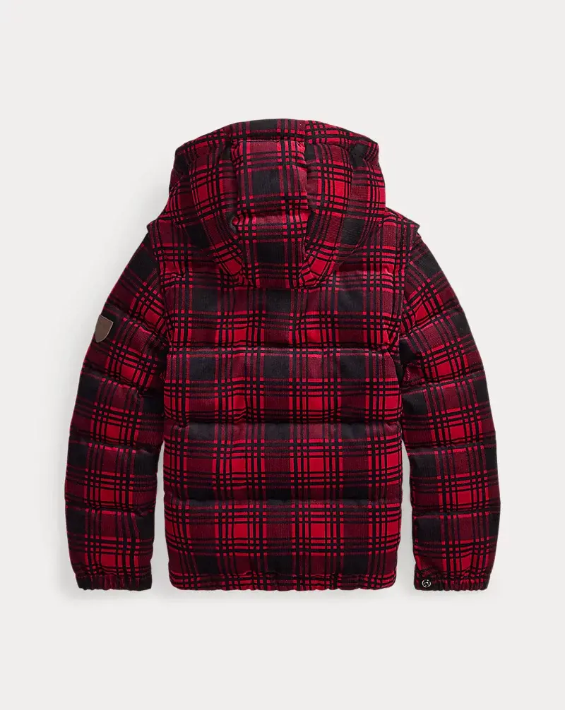 Polo Golf Ralph Lauren Plaid Convertible Corduroy Down Jacket