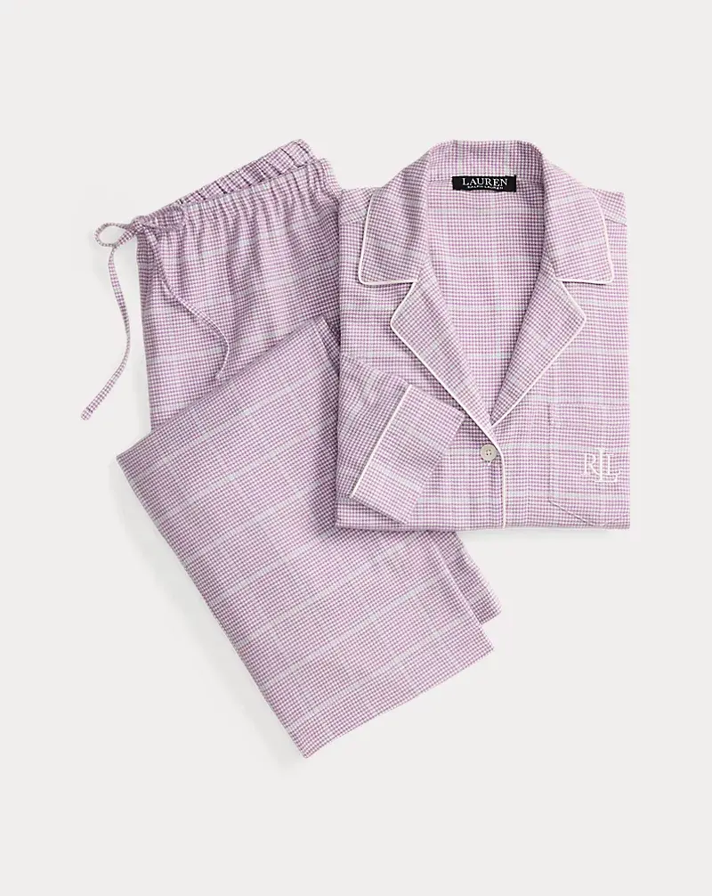 Polo Golf Ralph Lauren Plaid Cotton-Blend Twill Sleep Set