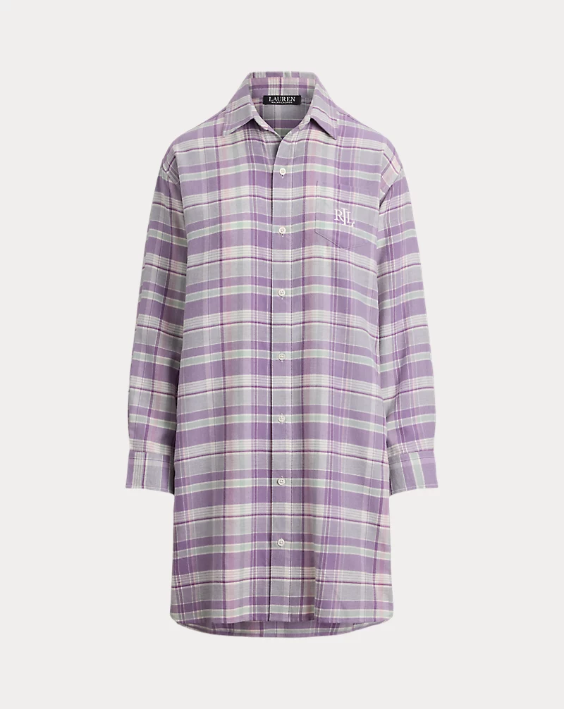 Polo Golf Ralph Lauren Plaid Cotton-Blend Twill Sleep Shirt