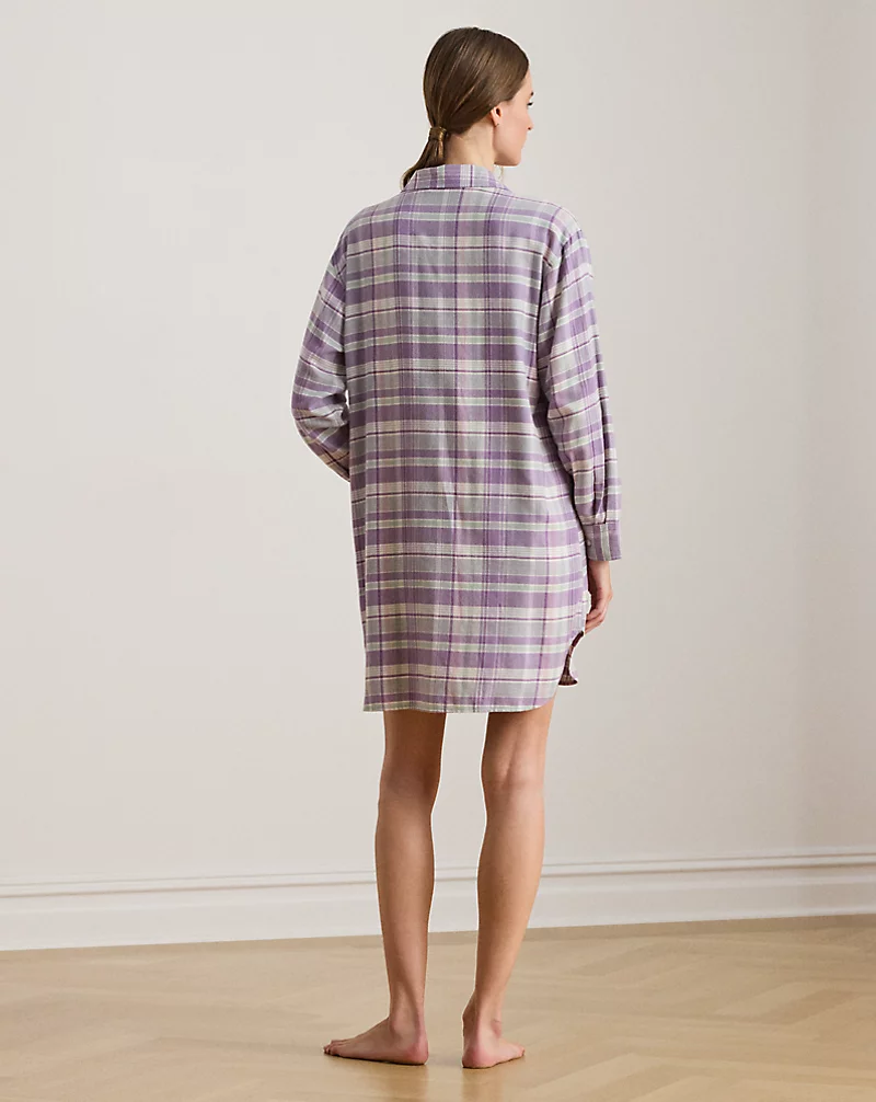 Polo Golf Ralph Lauren Plaid Cotton-Blend Twill Sleep Shirt