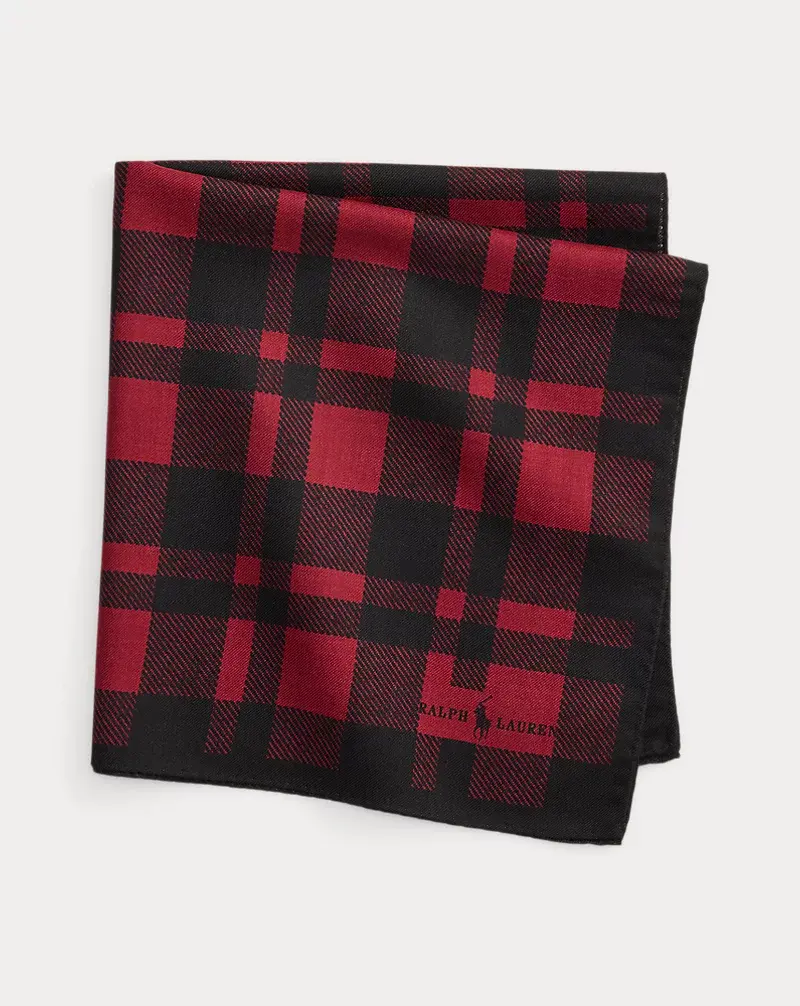 Polo Golf Ralph Lauren Plaid Overcheck Wool-Silk Bandanna