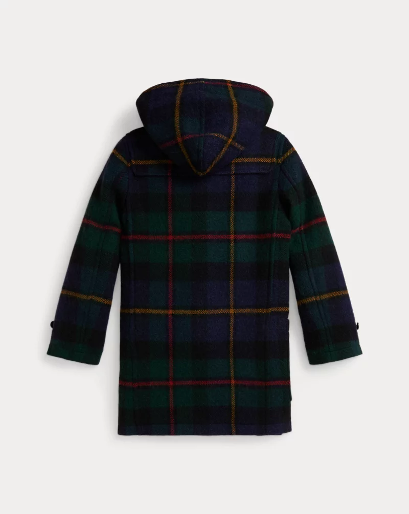 Polo Golf Ralph Lauren Plaid Wool Hooded Duffel Coat