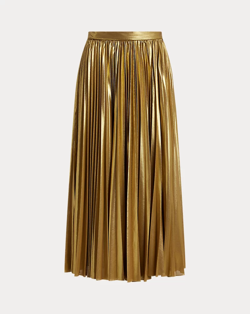Polo Golf Ralph Lauren Pleated Metallic Chiffon Skirt