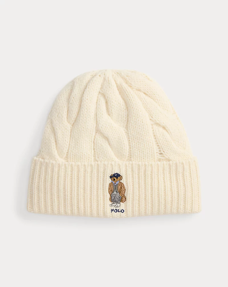 polo golf ralph lauren Polo Bear Cable Wool-Blend Beanie
