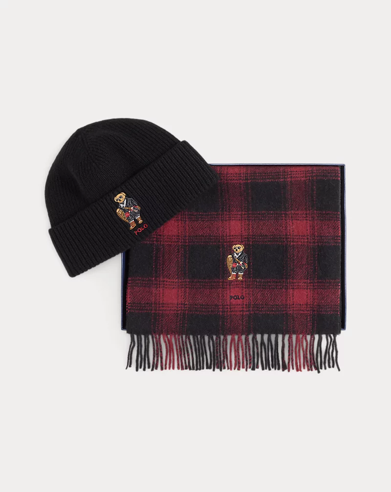 Polo Golf Ralph Lauren Polo Bear Wool Beanie & Scarf Gift Set