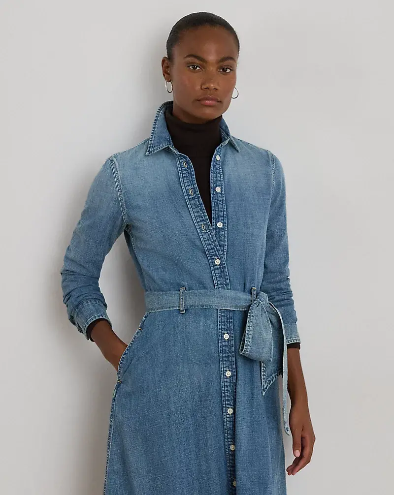 Polo Golf Ralph Lauren Belted Denim Shirtdress