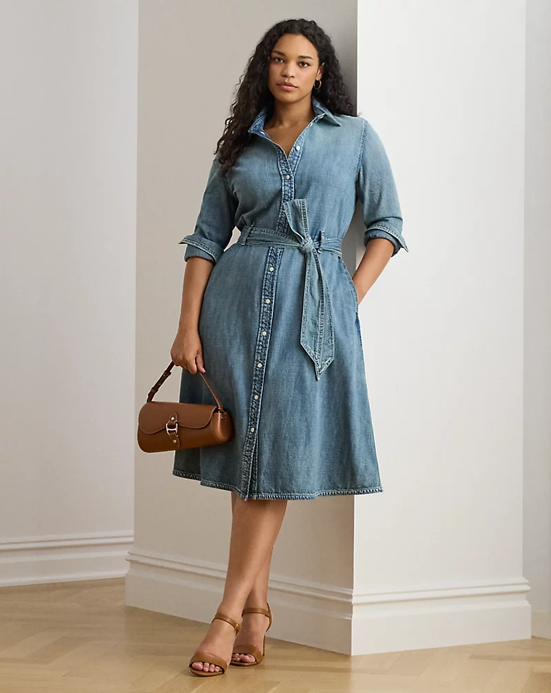 polo golf ralph lauren Belted Denim Shirtdress