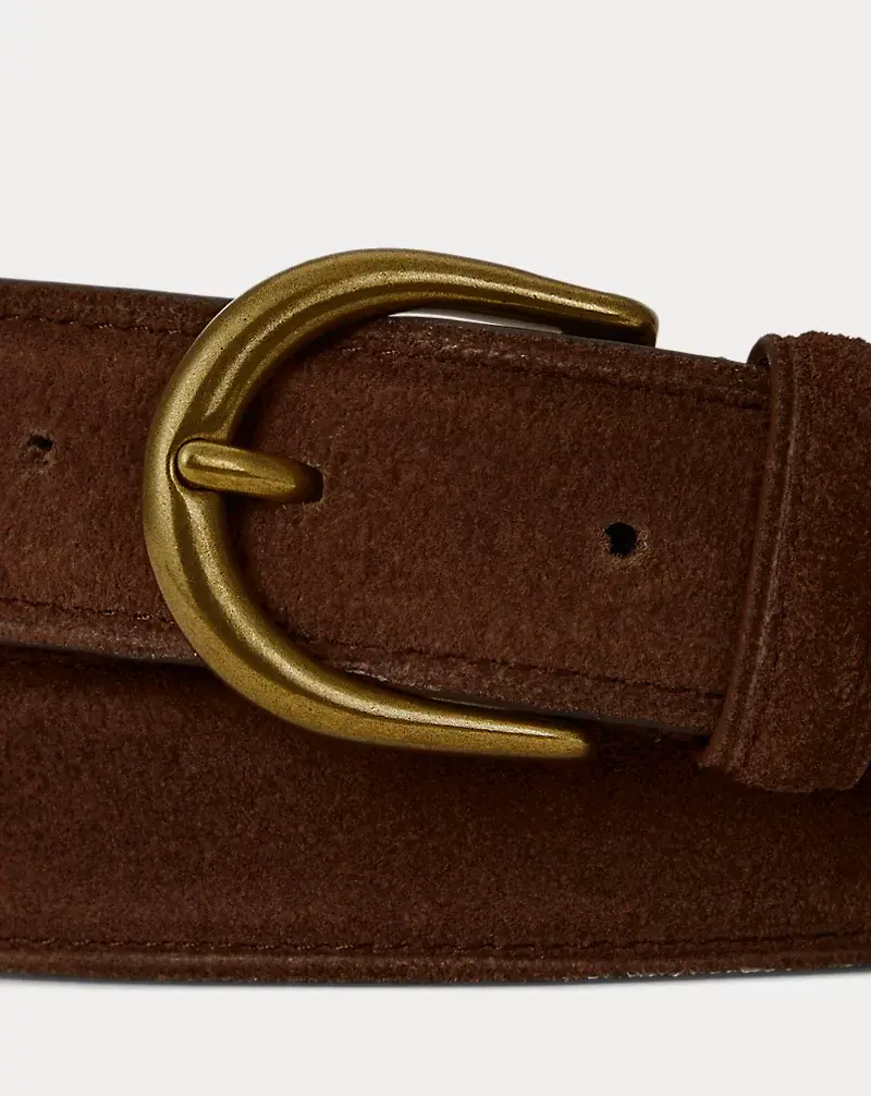 Polo Golf Ralph Lauren Brass-Buckle Suede Belt