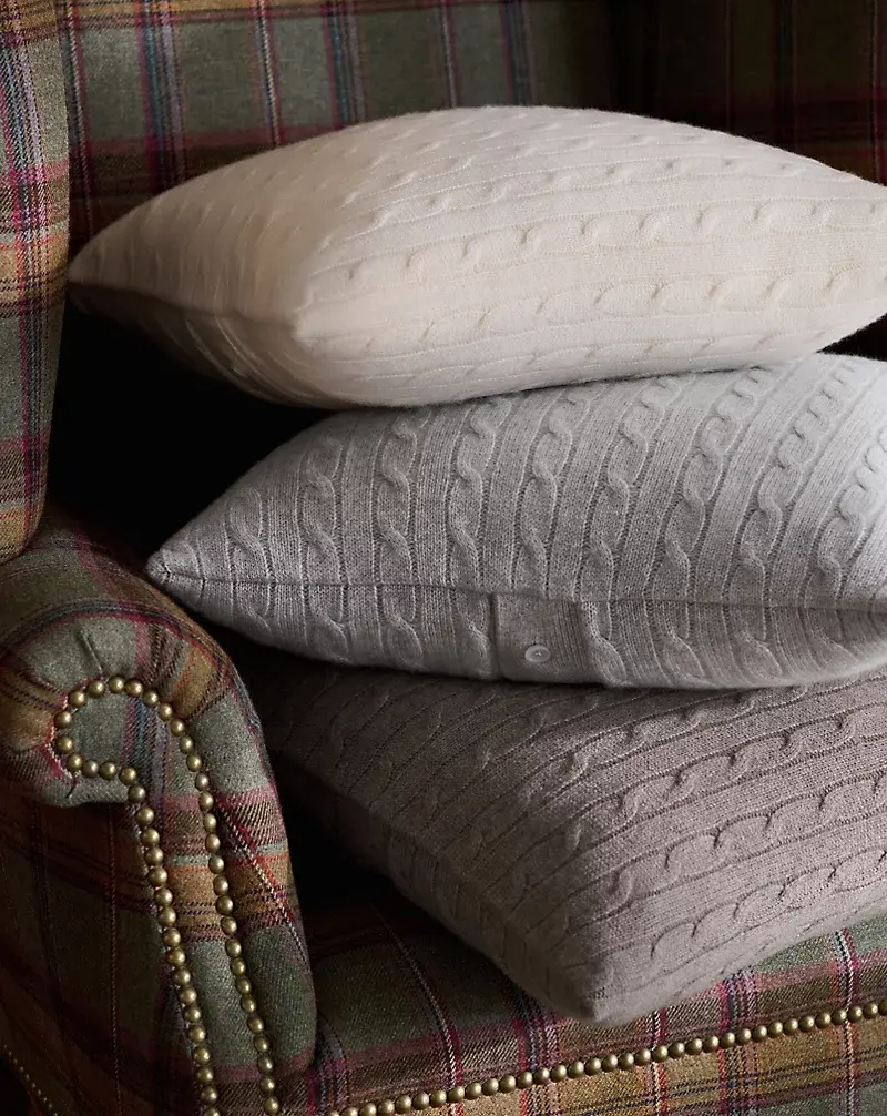 Polo Golf Ralph Lauren Cable Cashmere Throw Pillow