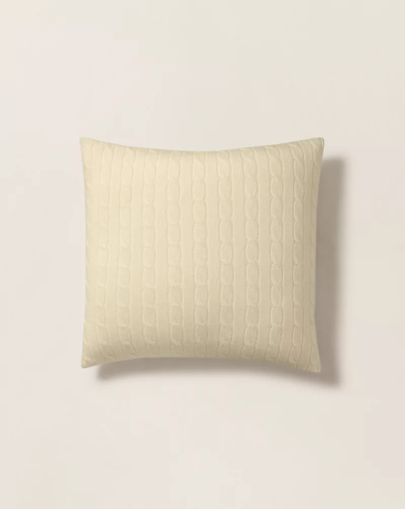 polo golf ralph lauren Cable Cashmere Throw Pillow