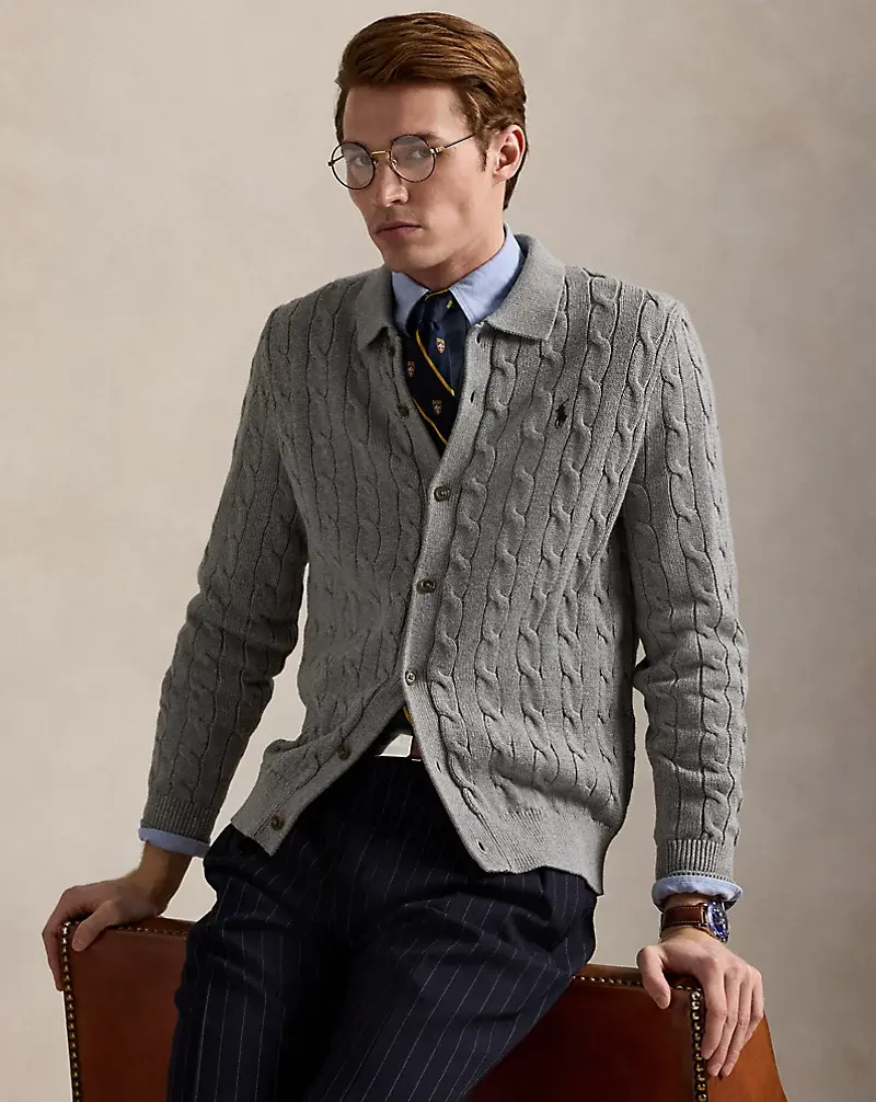 polo golf ralph lauren Cable-Knit Cotton Cardigan