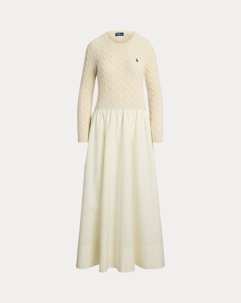 Polo Golf Ralph Lauren Cable-Knit Poplin Dress