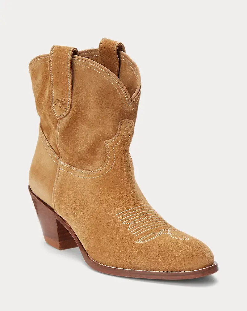 Polo Golf Ralph Lauren Calfskin Suede Western Boot