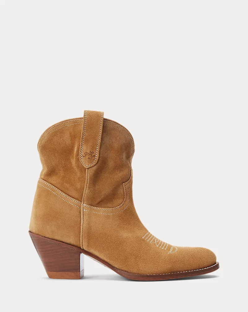 polo golf ralph lauren Calfskin Suede Western Boot
