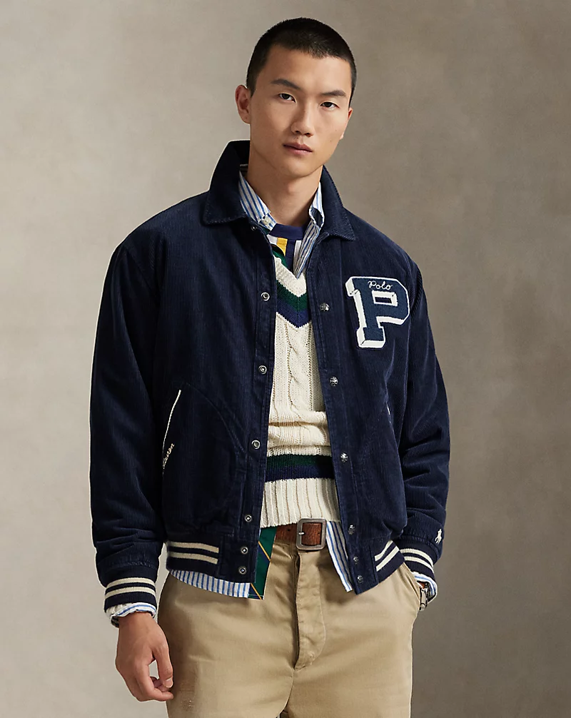 polo golf ralph lauren Corduroy Letter Jacket