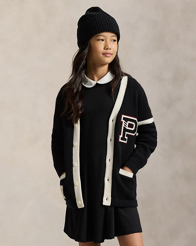 polo golf ralph lauren Cotton-Wool Letter Cardigan