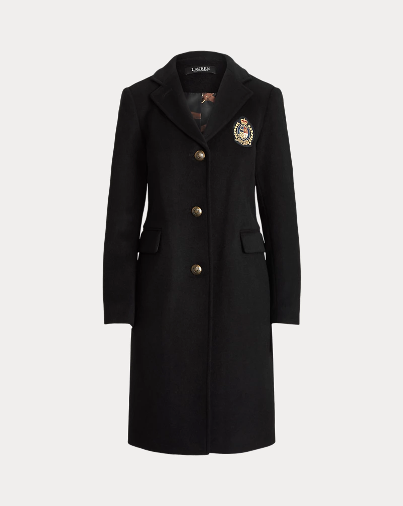 Polo Golf Ralph Lauren Crest-Patch Wool-Blend Coat
