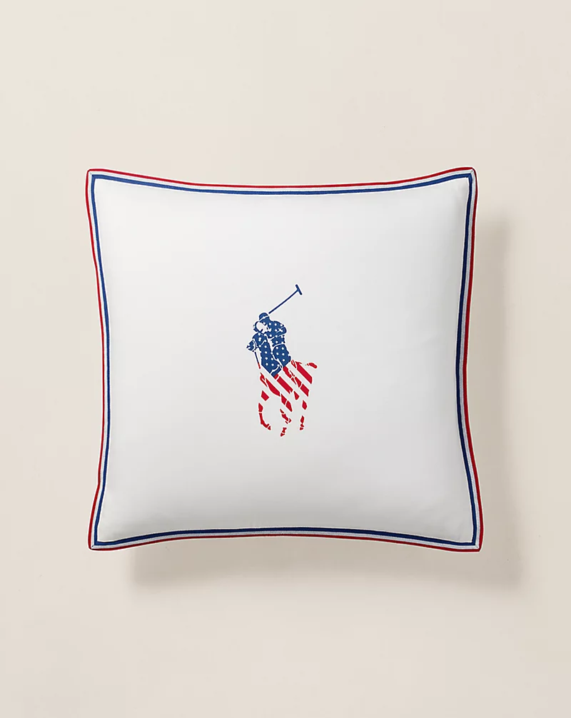 polo golf ralph lauren Flag Big Pony Throw Pillow