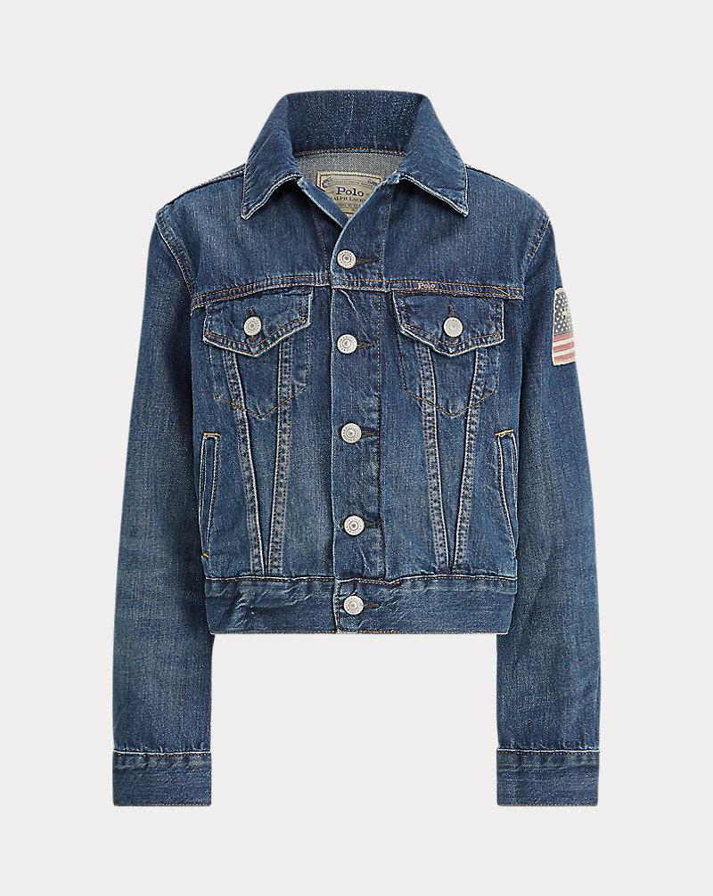 Polo Golf Ralph Lauren Flag Denim Trucker Jacket