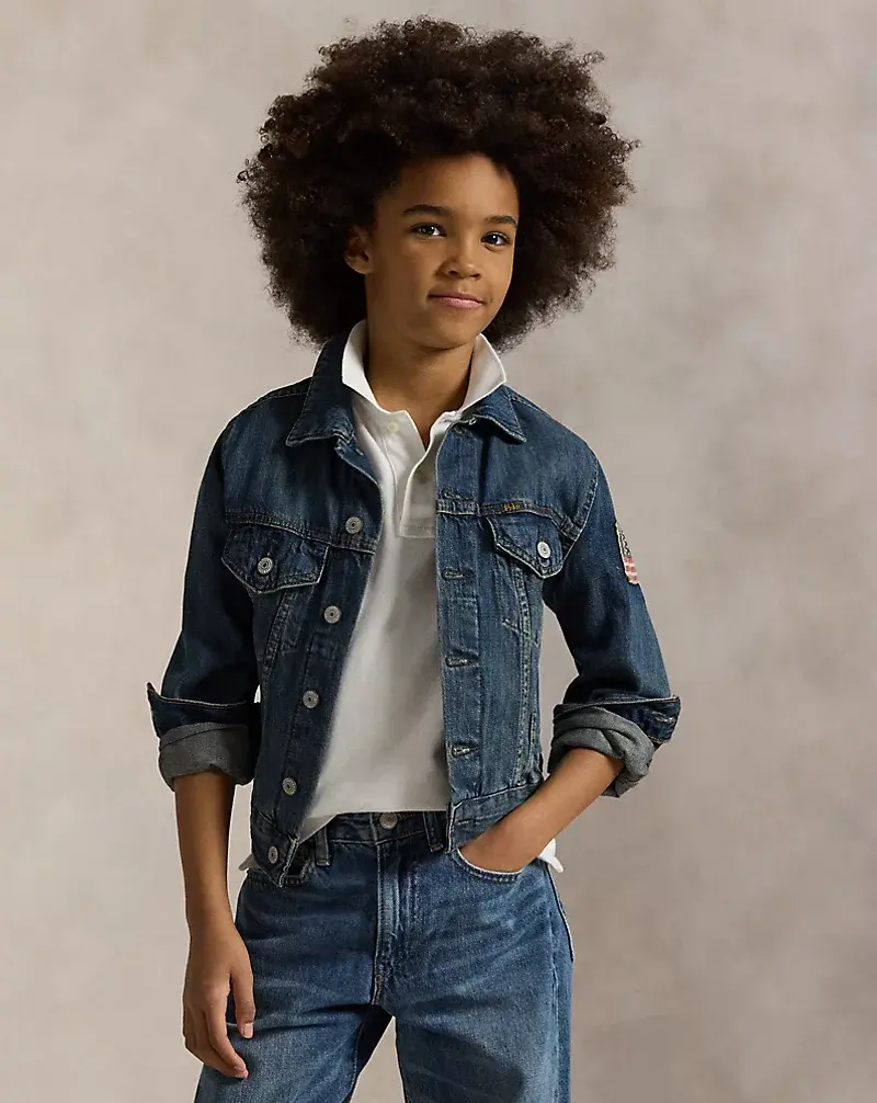 polo golf ralph lauren Flag Denim Trucker Jacket