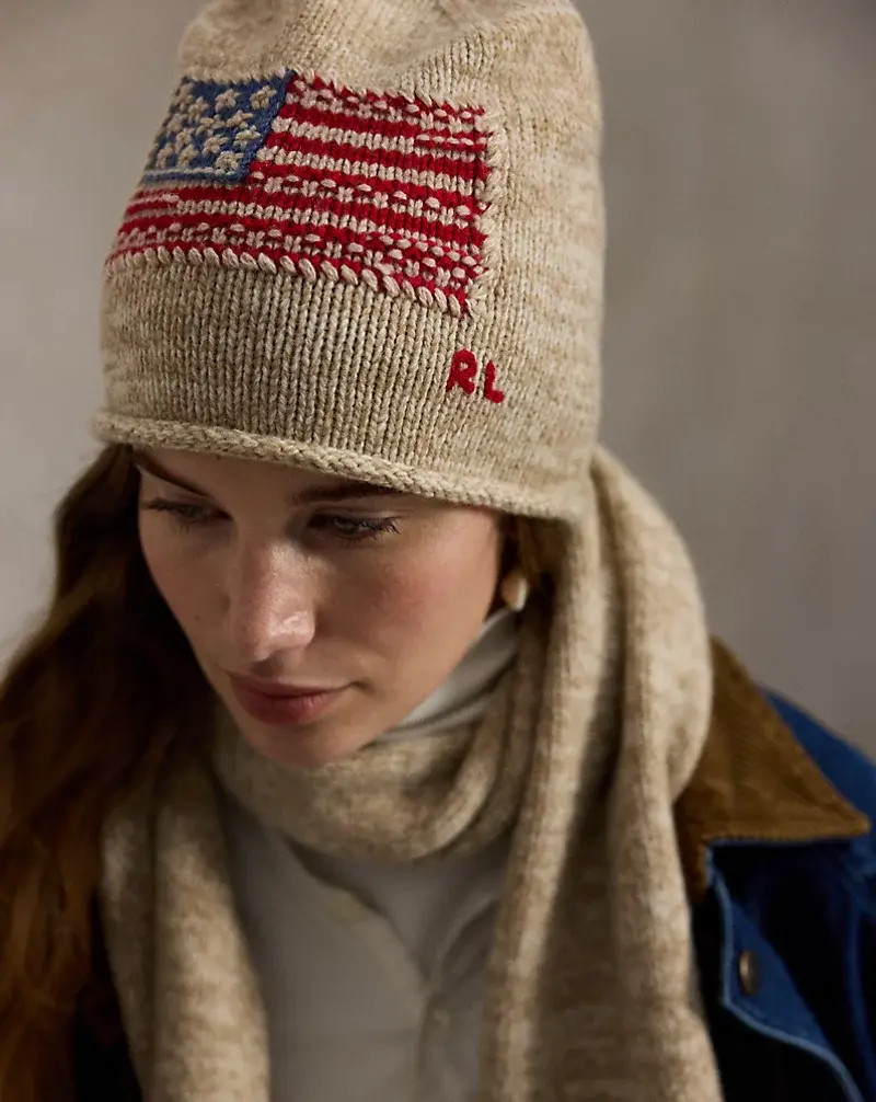 Polo Golf Ralph Lauren Flag Wool-Blend Beanie