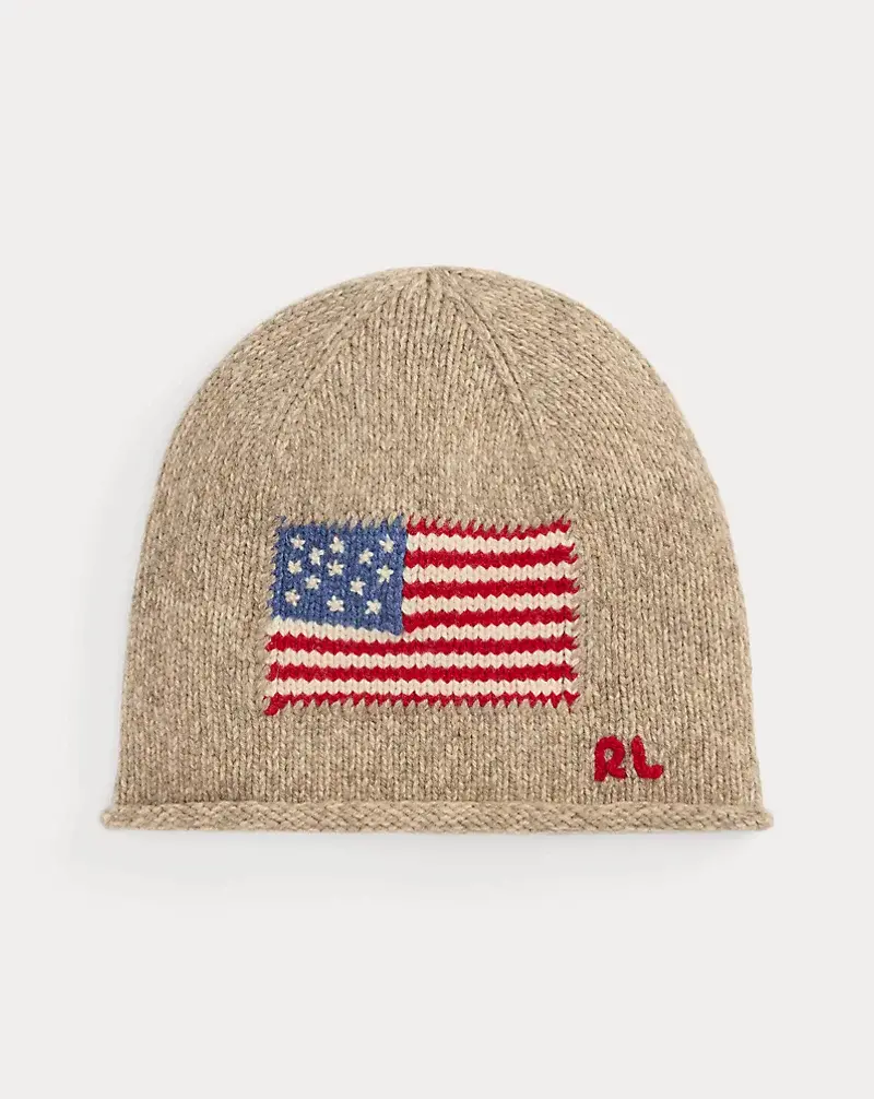 polo golf ralph lauren Flag Wool-Blend Beanie