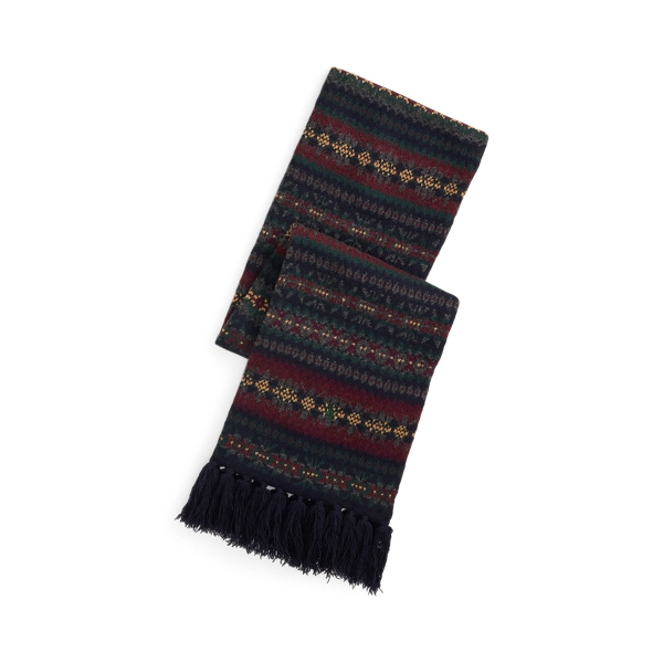 polo golf ralph lauren Fringe Fair Isle Scarf