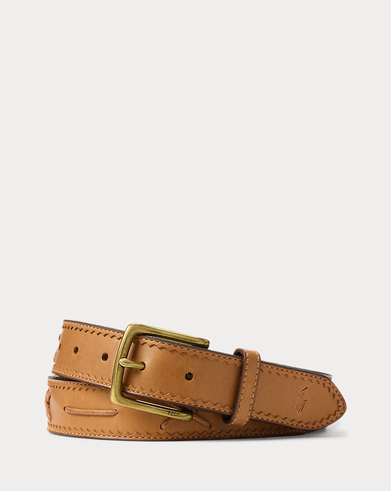 polo golf ralph lauren Lacing-Detail Leather Belt