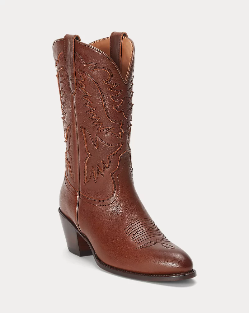 Polo Golf Ralph Lauren Leather Cowboy Boot