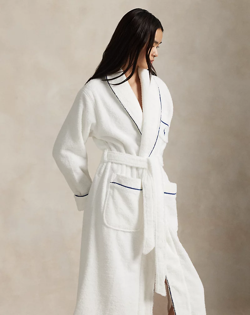 Polo Golf Ralph Lauren Logo Shawl-Collar Bath Robe