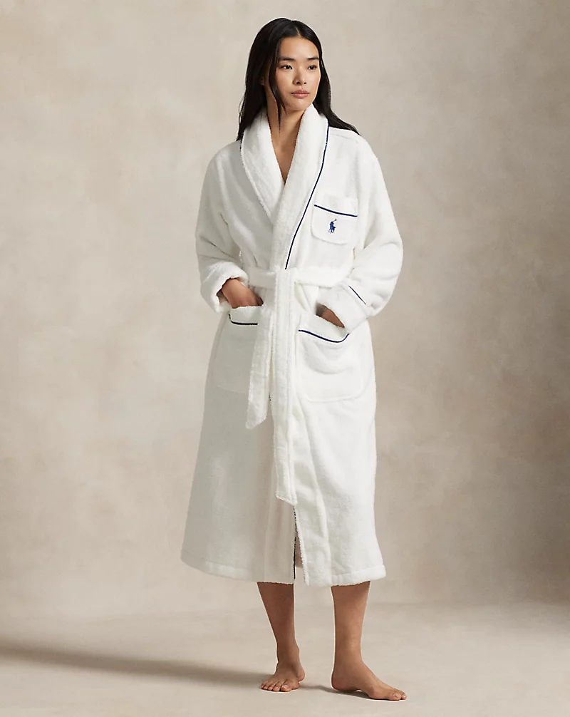 polo golf ralph lauren Logo Shawl-Collar Bath Robe
