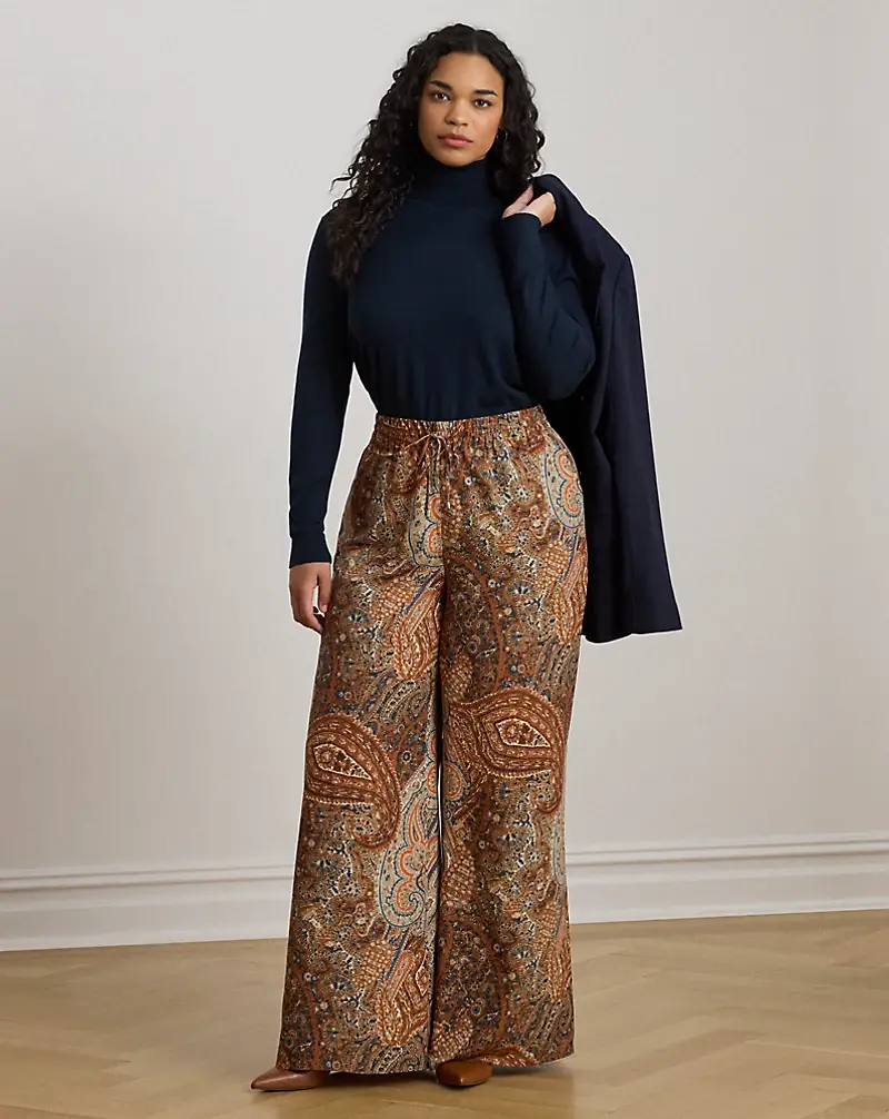 polo golf ralph lauren Paisley Crepe Wide-Leg Pant