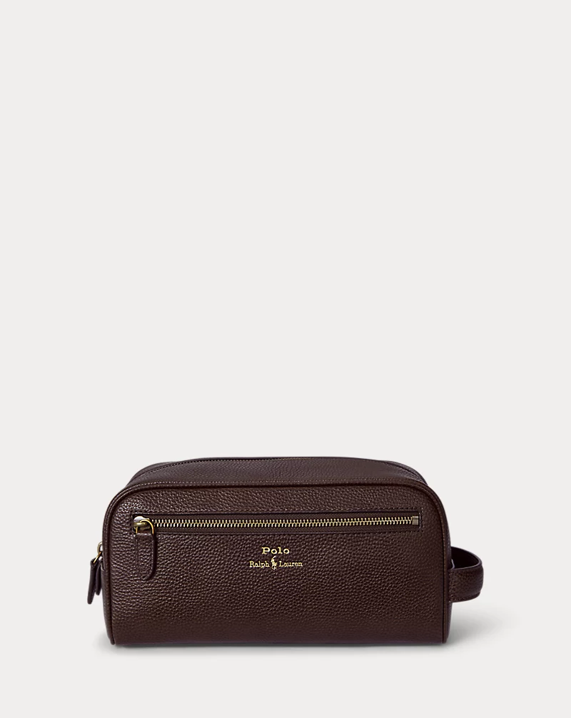 polo golf ralph lauren Pebbled Leather Travel Case