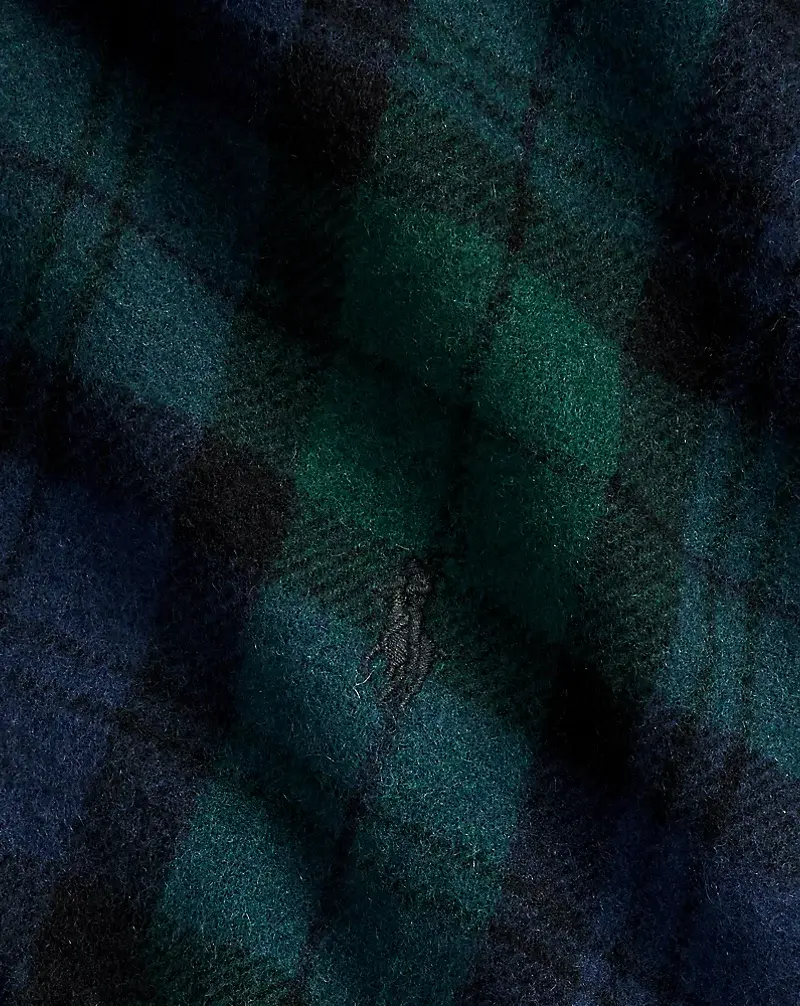 Polo Golf Ralph Lauren Plaid Fringe Wool Scarf