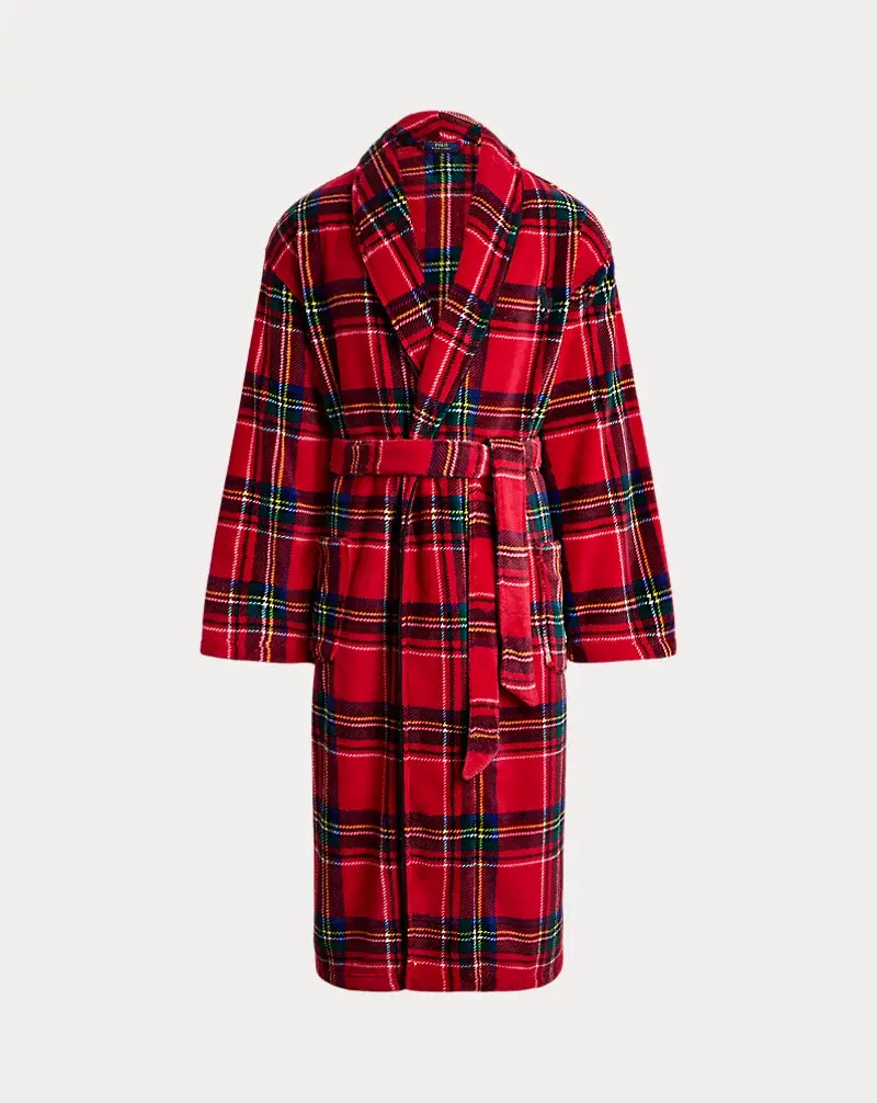 polo golf ralph lauren Plaid Plush Microfiber Robe