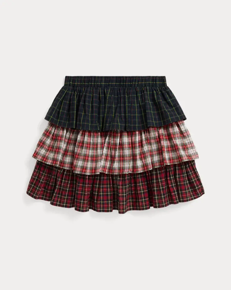 Polo Golf Ralph Lauren Plaid Tiered Poplin Skirt