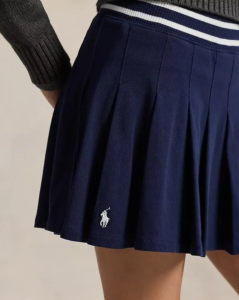 Polo Golf Ralph Lauren Pleated Cotton Jersey Skort
