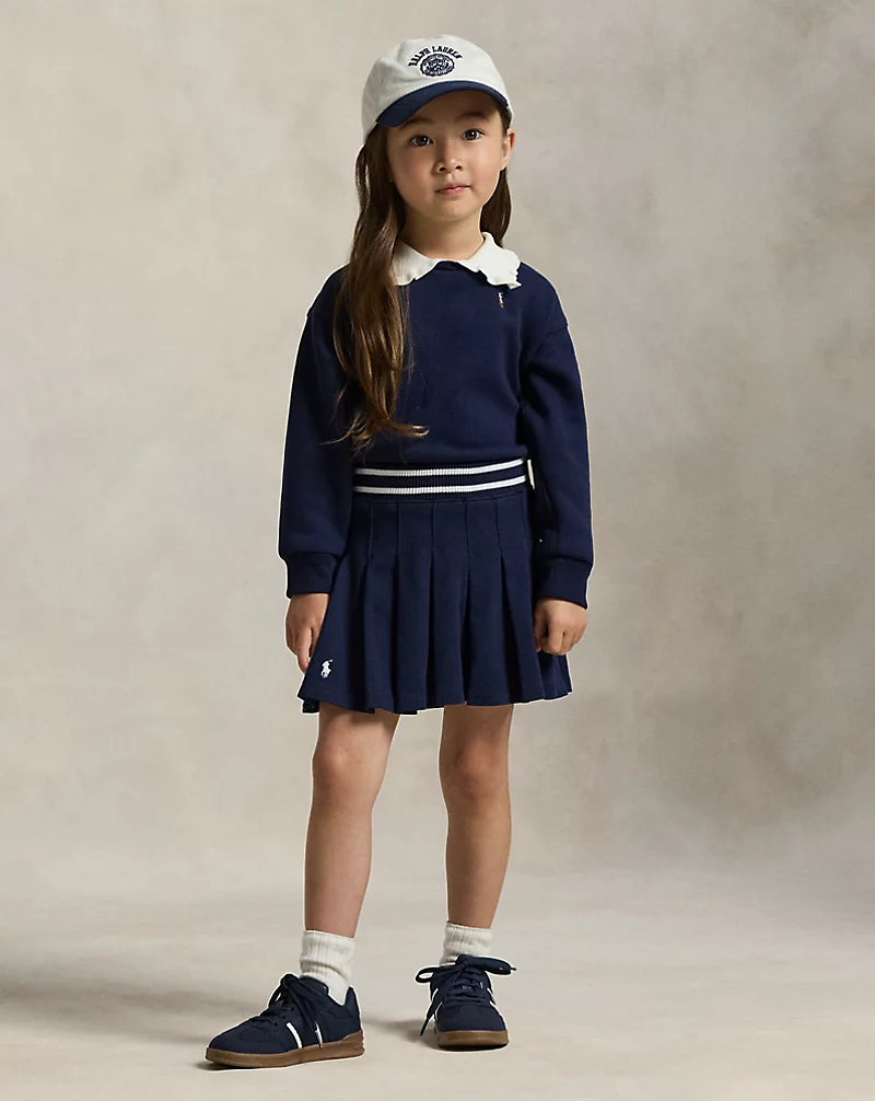 polo golf ralph lauren Pleated Cotton Jersey Skort