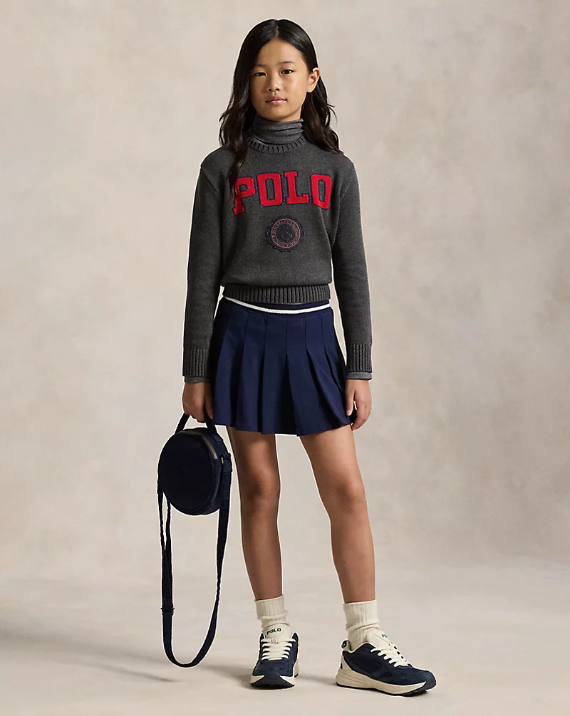 polo golf ralph lauren Pleated Cotton Jersey Skort