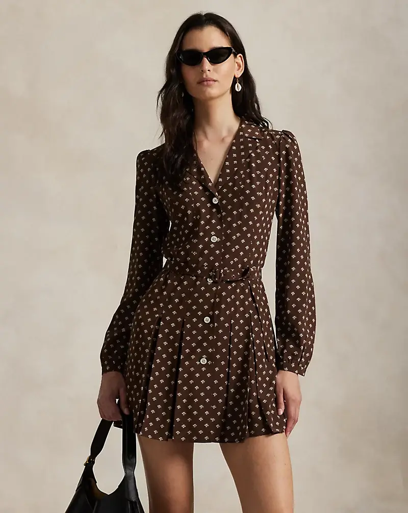 Polo Golf Ralph Lauren Printed Silk Mini Dress