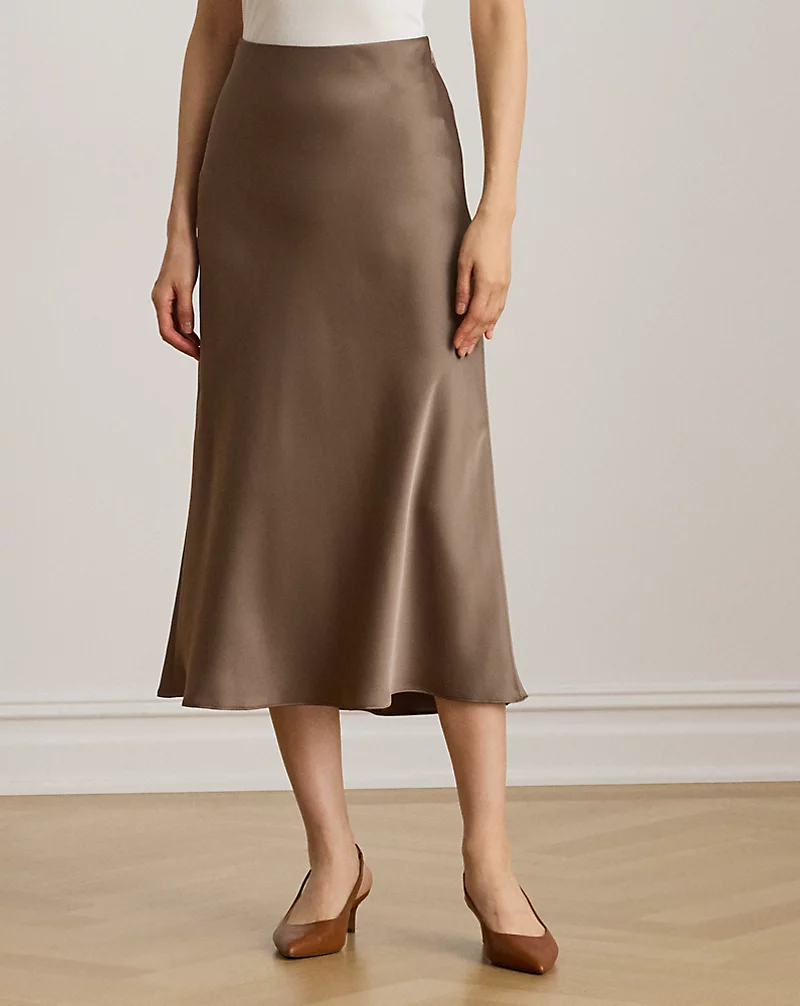 Polo Golf Ralph Lauren Satin Charmeuse Midi Skirt