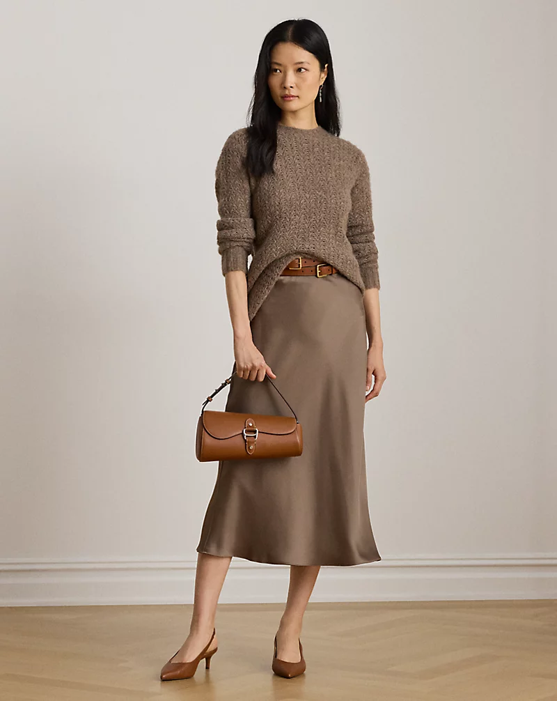 polo golf ralph lauren Satin Charmeuse Midi Skirt