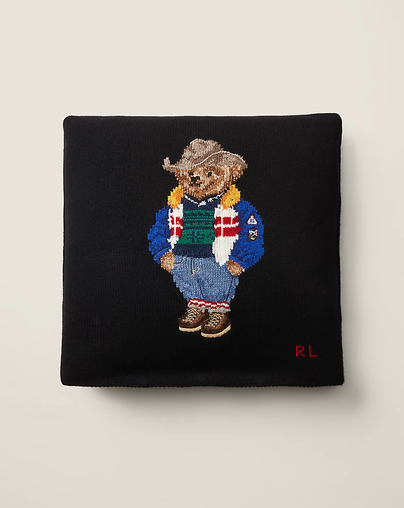 polo golf ralph lauren Ski Polo Bear Throw Pillow