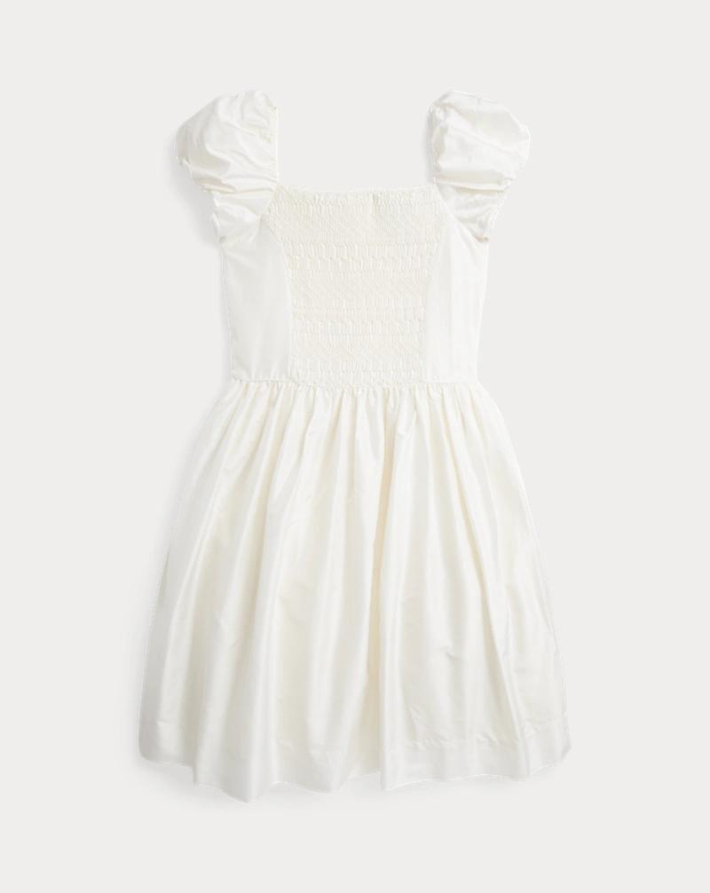 Polo Golf Ralph Lauren Smocked Mulberry Silk Dress