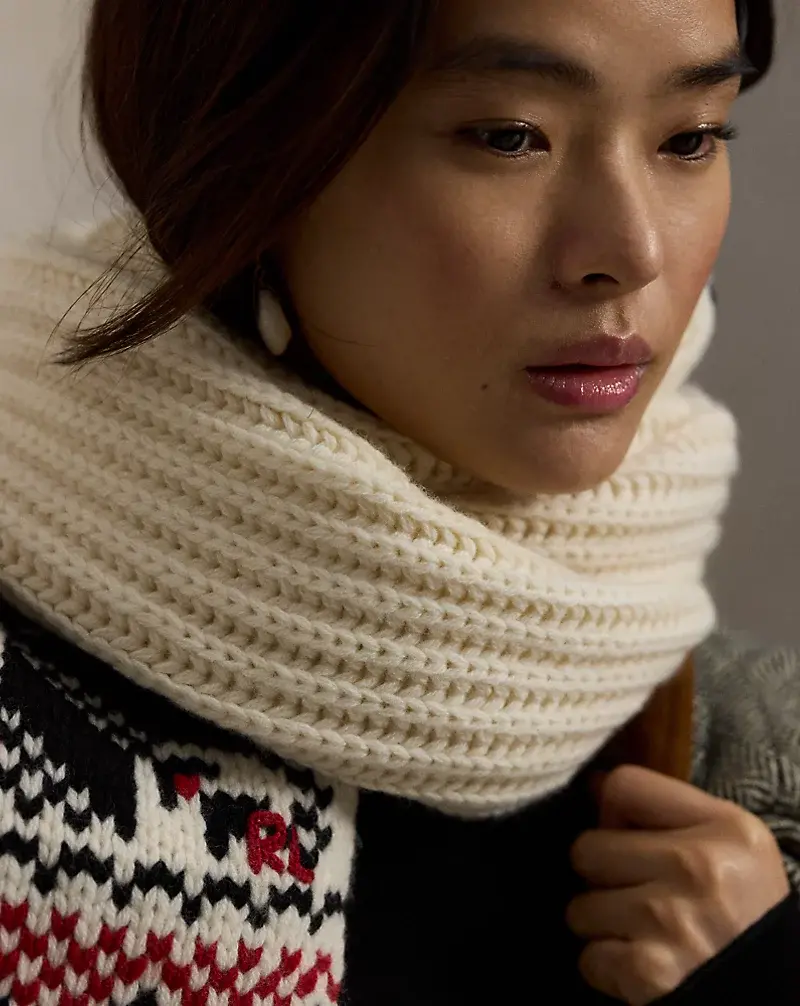 Polo Golf Ralph Lauren Snowflake-Motif Wool Scarf