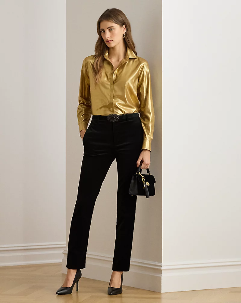 polo golf ralph lauren Stretch Velvet Cropped Pant