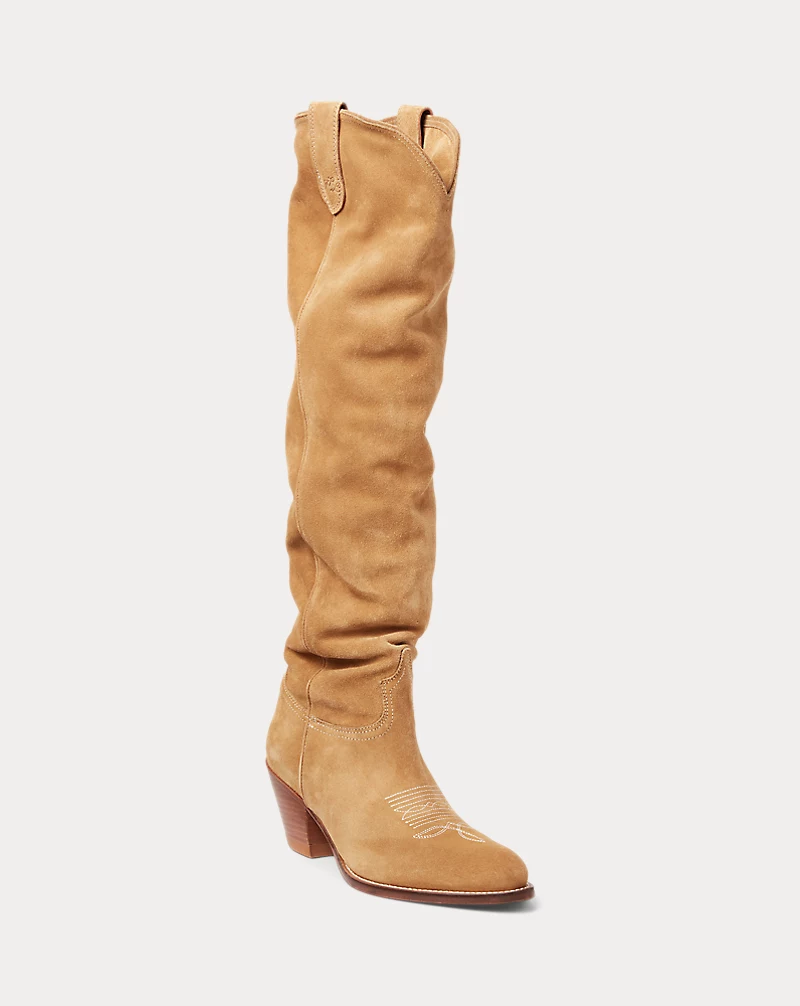 Polo Golf Ralph Lauren Suede Tall Western Boot