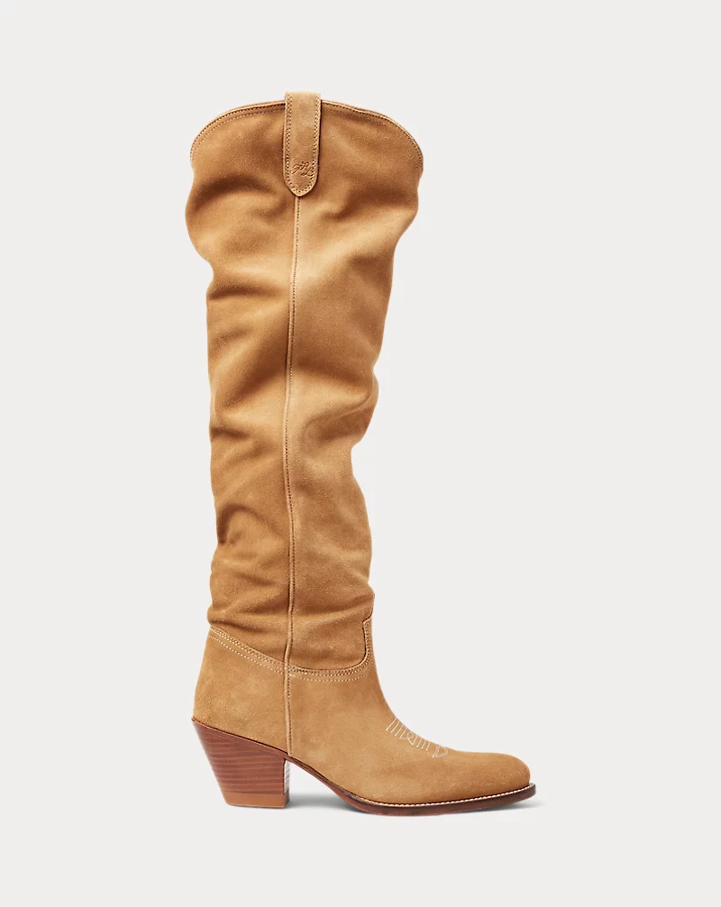 polo golf ralph lauren Suede Tall Western Boot